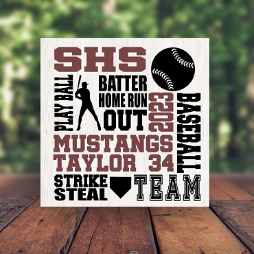 Personalized Baseball Team Player Sign Senior Night Awards Banquets Gift